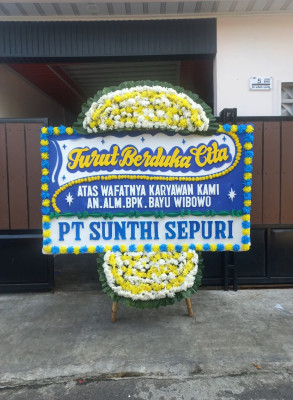 Papan Bunga Duka di Prabumulih Utara