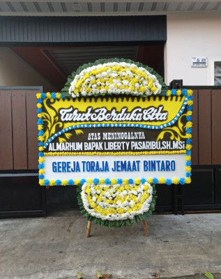 Papan Bunga Duka di Prabumulih Utara